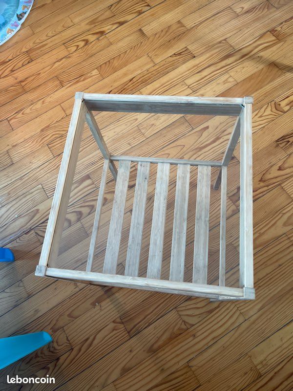 Petite table de salon déco bois et verre (image 4)