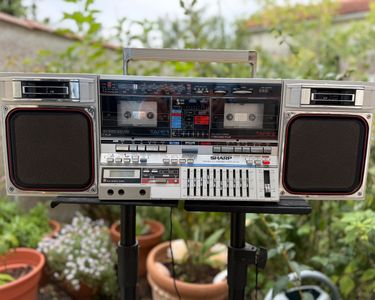 RADIO ESTÉREO GRABADORA De Casete Sharp Qt-12Er Lw/Mw/Sw/Fm Radio