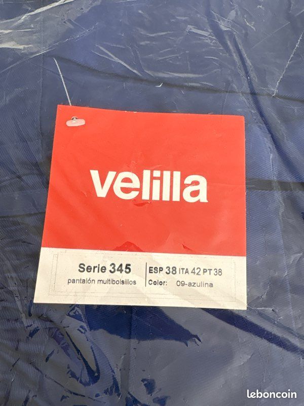 Pantalon de travail taille 38 velilla serie 345 neuf Vêtements