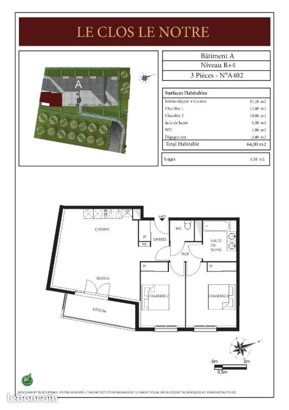 Appartement 3 pièces 64 m² · à Lucé · 64 m² · 757 €