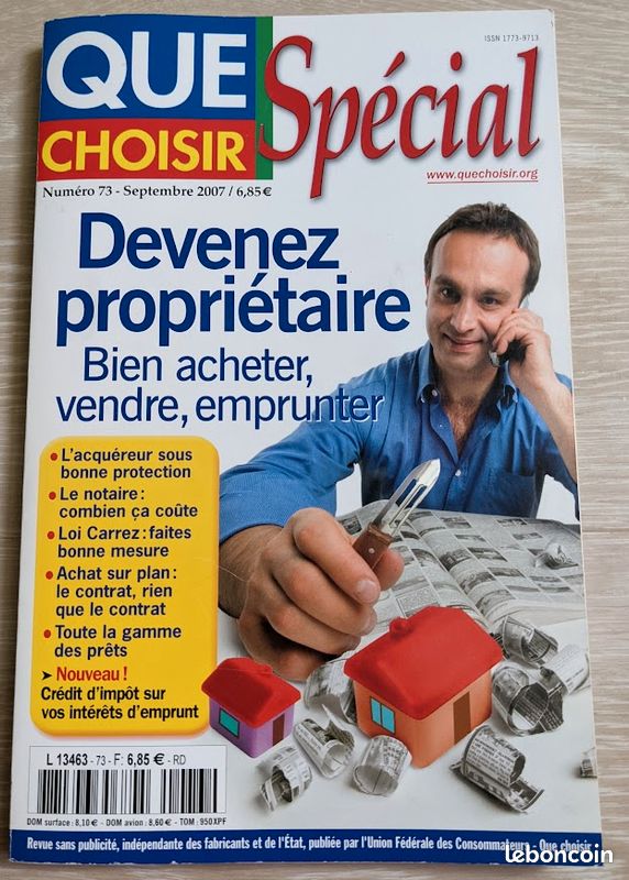 Que choisir N° spécial 73 Devenez propriétaire bien acheter vendre emprunter (image 1)