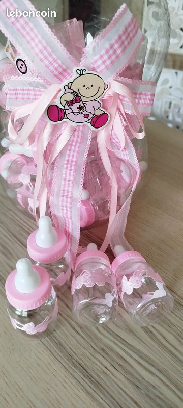 Lot De 12 Boîtes à Dragées Bambou Rose Tétine – Bonbonnières Naissance Ou Baptême Fille Élégantes