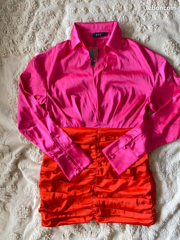 Robe courte bicolore (image 1)