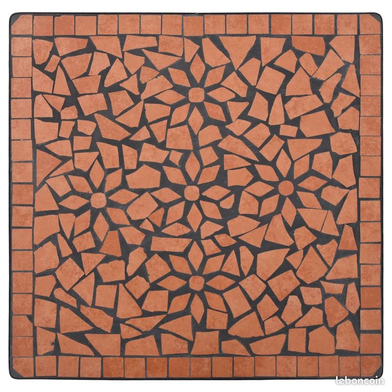 Table de bistro mosaïque Terre cuite 60 cm Céramique (image 3)