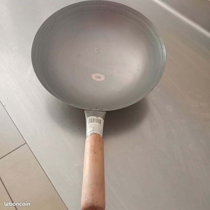 Véritable Poêle wok acier hongkong 33 cm (image 1)