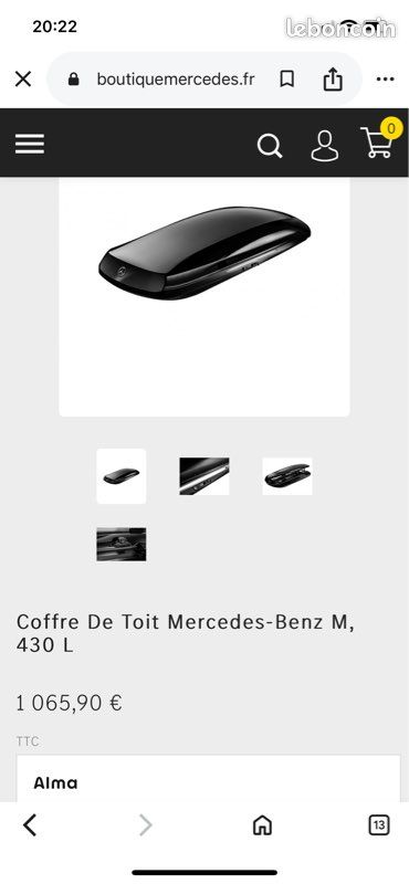 Coffre de toit Mercedes noir (image 2)