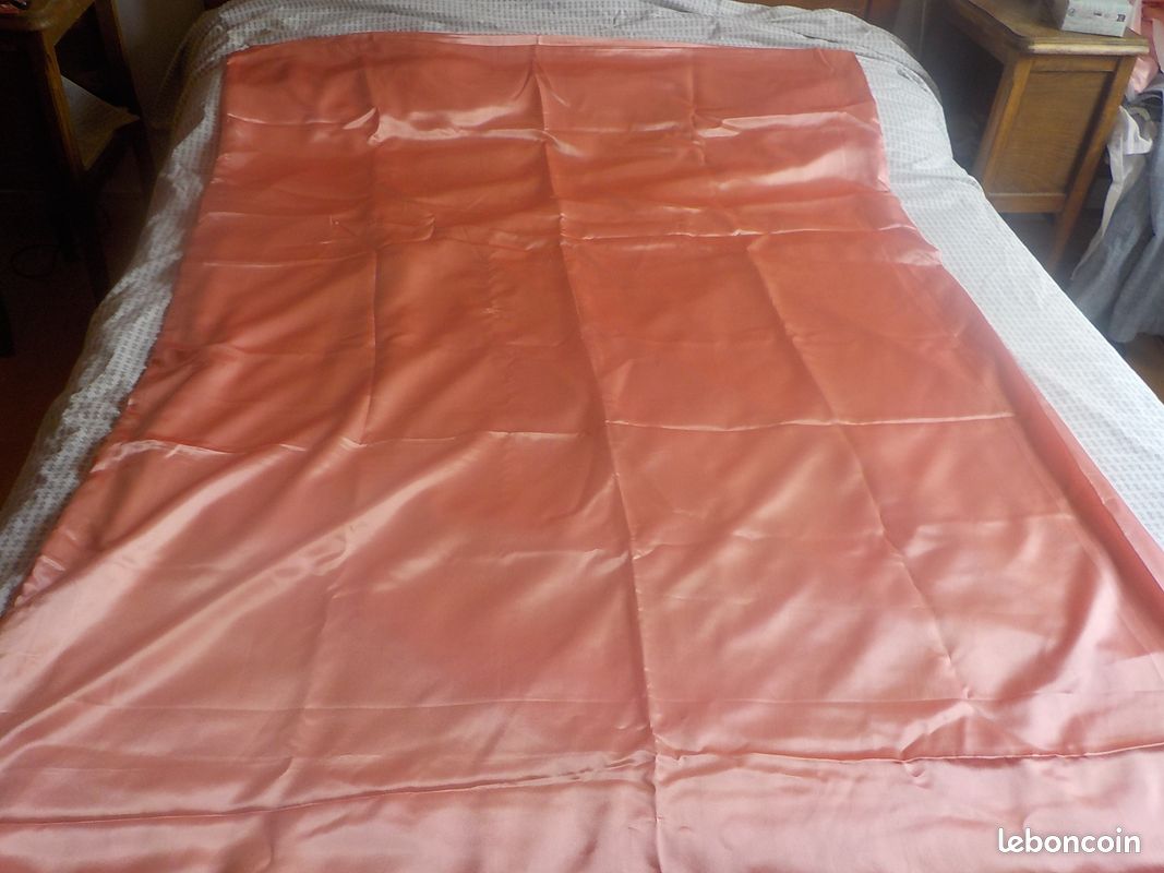Parure de lit en satin rose polyester, (image 2)