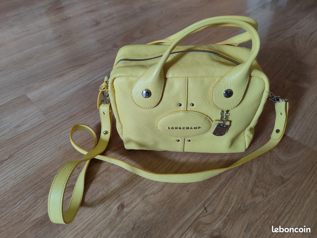 Sac Longchamp Quadri Sac à Main En Cuir Longchamp Noir En Cuir