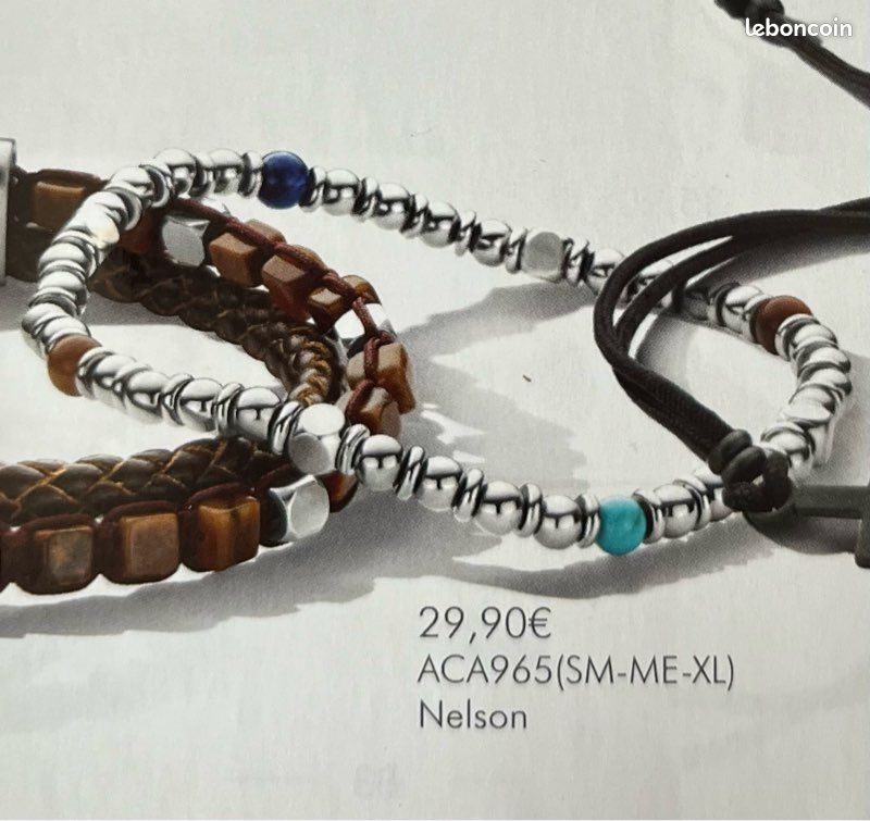 Bracelet acier inoxydable élastiqué Victoria Taille ME - Valeur 29,90 - Neuf (image 1)