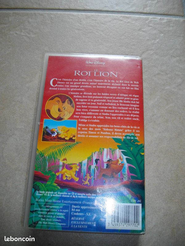 Cassette VHS Le roi lion (image 2)