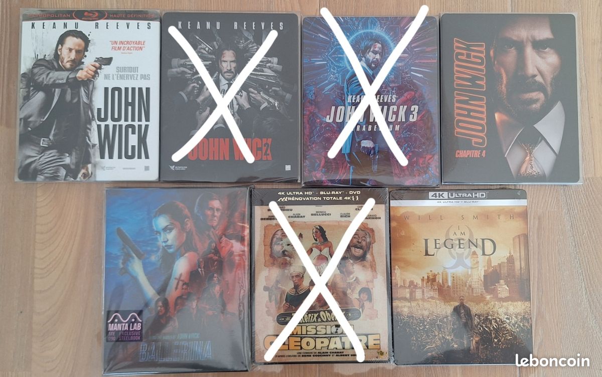 Steelbook 4K John Wick 1 4 Ballerina Je suis une légende I am Legend Je suis une Légende Mantalab Manta Lab Collectong (image 1)