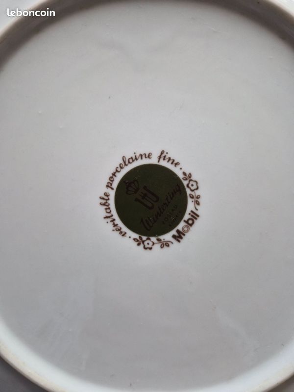 1 Assiette porcelaine fine mobil polemonium (image 3)