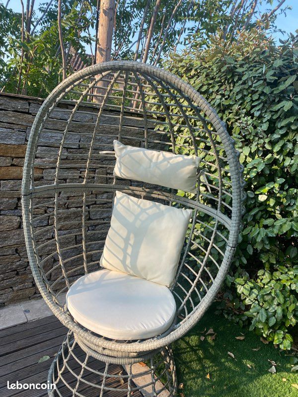 Fauteuil œuf en résine de jardin (image 2)