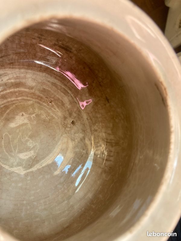 Ancien sucrier Service Nella Vieillard oiseau polychrome fleurs, pot ravissant (image 18)