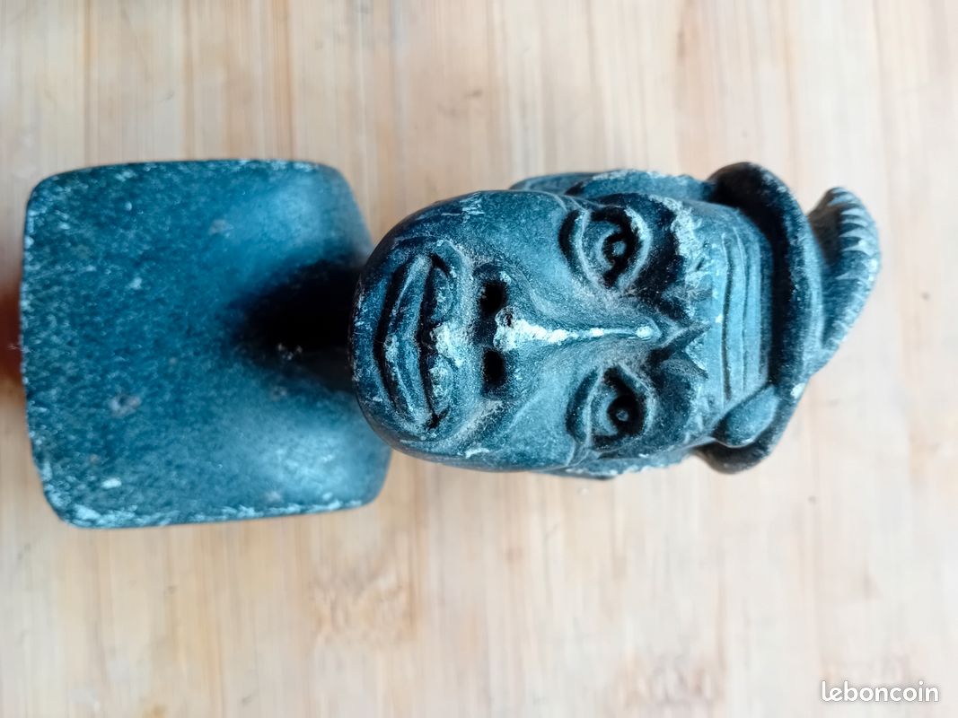 Paire Sculptures art africain tête d'homme. Négociation possible... (image 3)