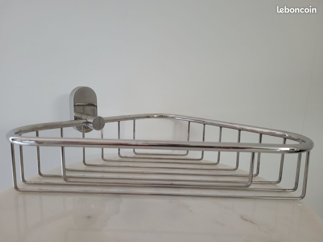 Panier d'angle mural KELA pour salle de bain, acier inoxydable, 'Lucido' (image 2)
