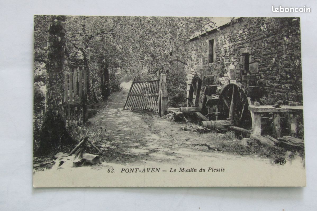 Carte postale ancienne " Pont-Aven Le moulin du Plessis " (image 1)