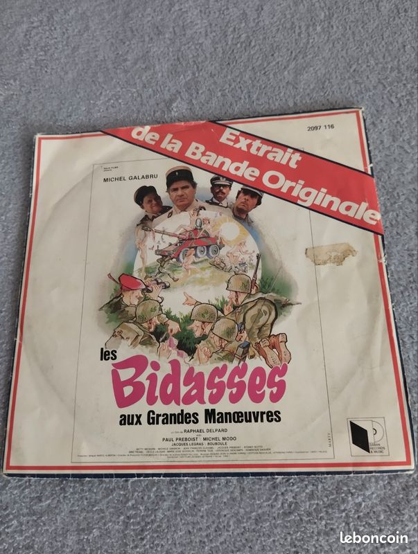 Disque vinyle 45tours les Bidasses (image 1)