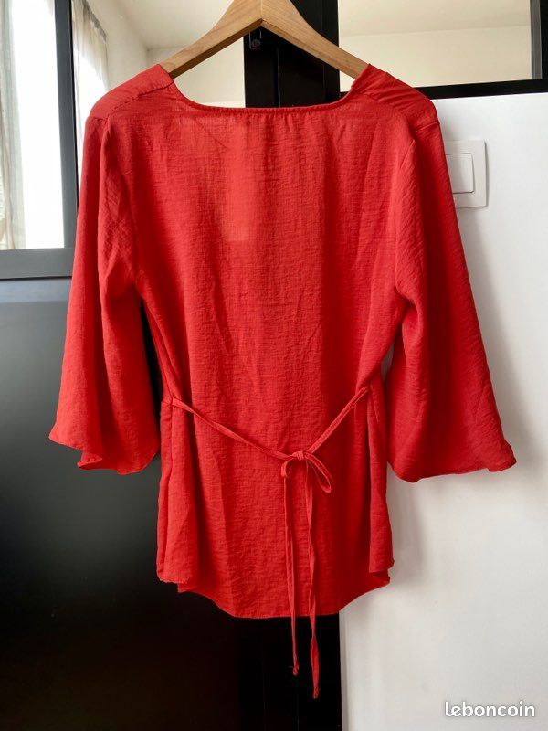 Chemisier rouge M (image 4)