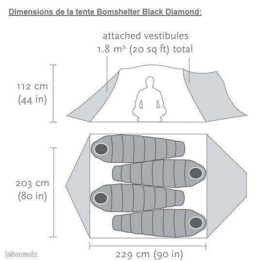 Tente d’expédition Black Diamond Bombshelter – Excellent état (image 5)