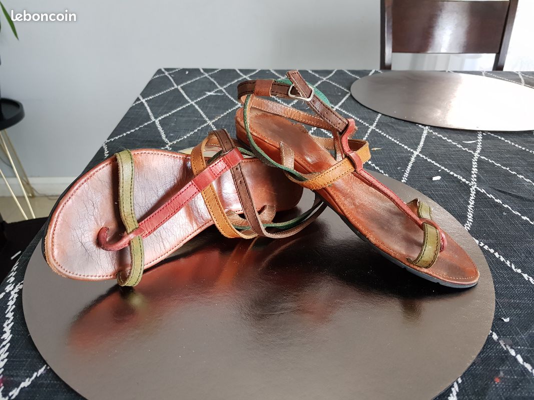 Sandales cuir artisanale 37 Chaussures