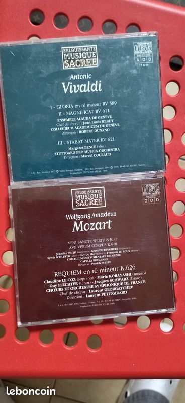 2 CD Musique Sacrée Mozart et Vivaldi Editions Atlas (image 2)