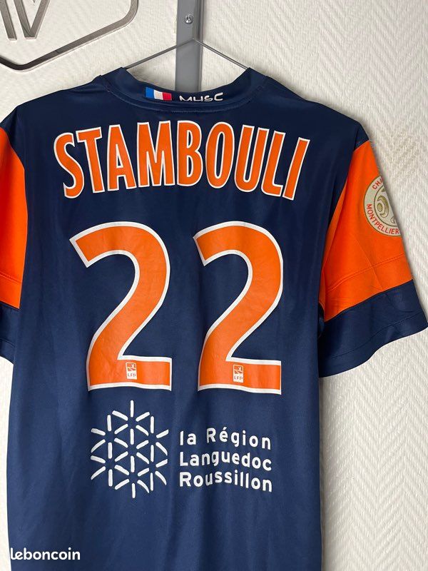 Maillot football vintage porté matchworn Montpellier AWAY