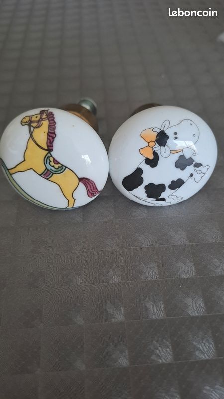 Bouton poignée meuble porcelaine limoge (image 3)