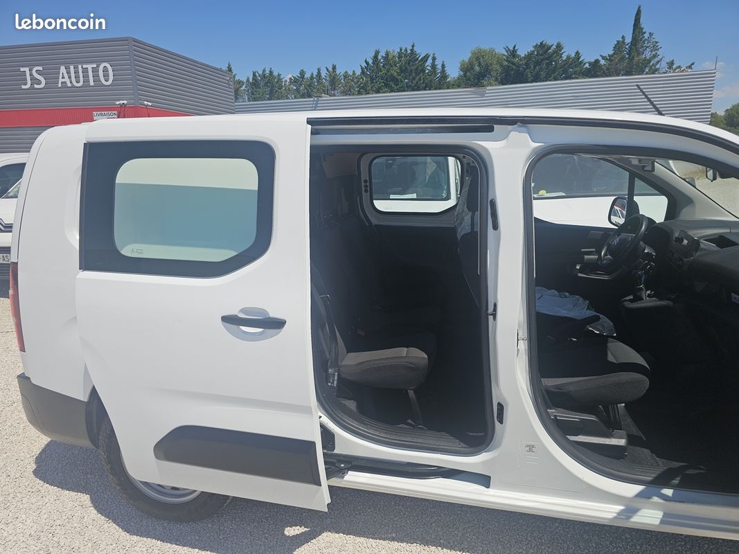 Citroen BERLINGO VAN XL 850KG BLUEHDI 100 S&S CABINE APPROFONDIE GRIP CONTROL 5 PLACES (image 6)