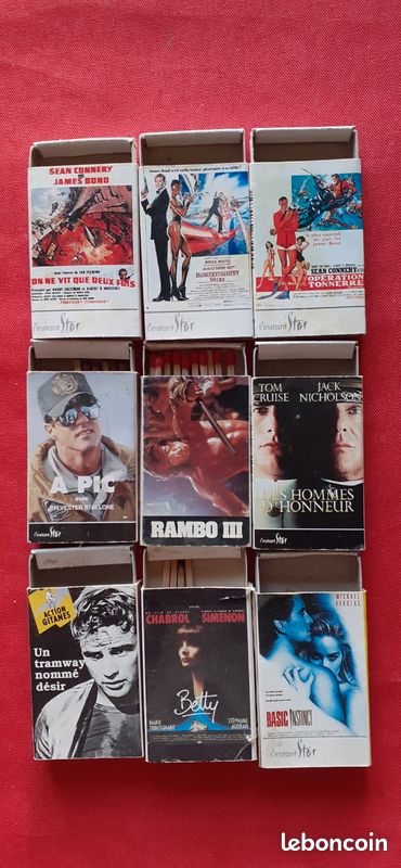 Lot 9 boites d'allumettes vintage série film (image 1)