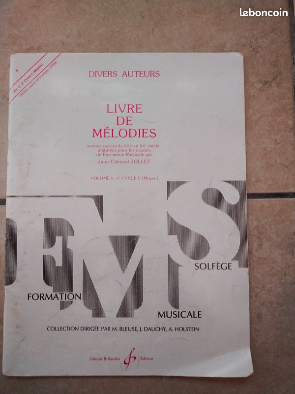 Livre mélodies Jollet volume 5 (image 1)