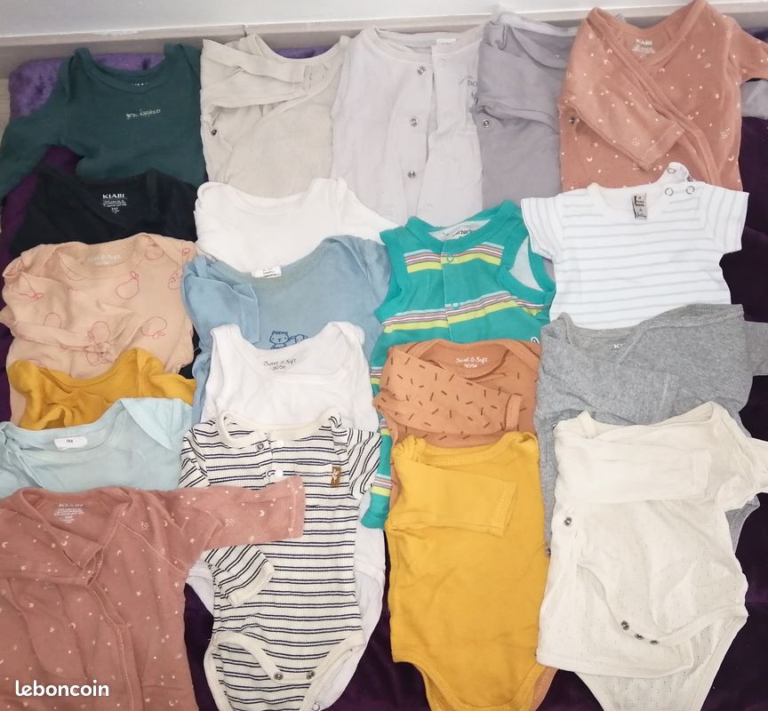 Vêtements bébé fille et garçon 0-3mois (image 2)