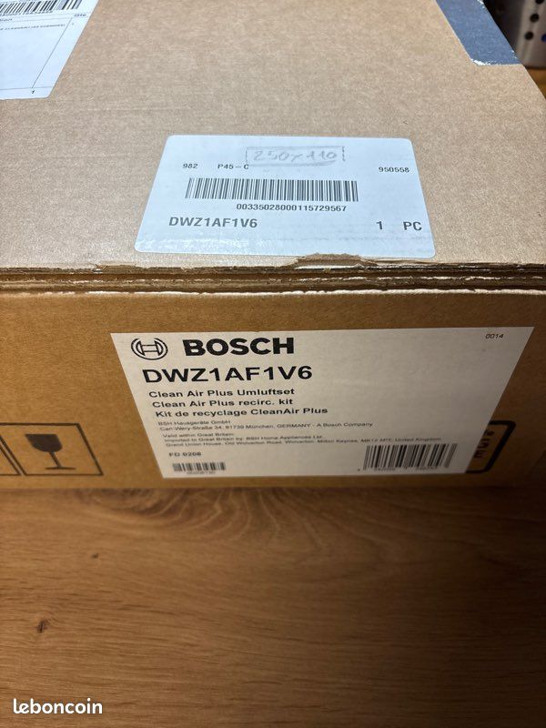 Kit de recyclage cleanair plus bosch d’origine dwz1af1v6 (image 1)