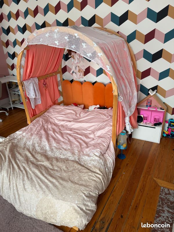 Lit cabane enfant 140x200 cm (image 3)