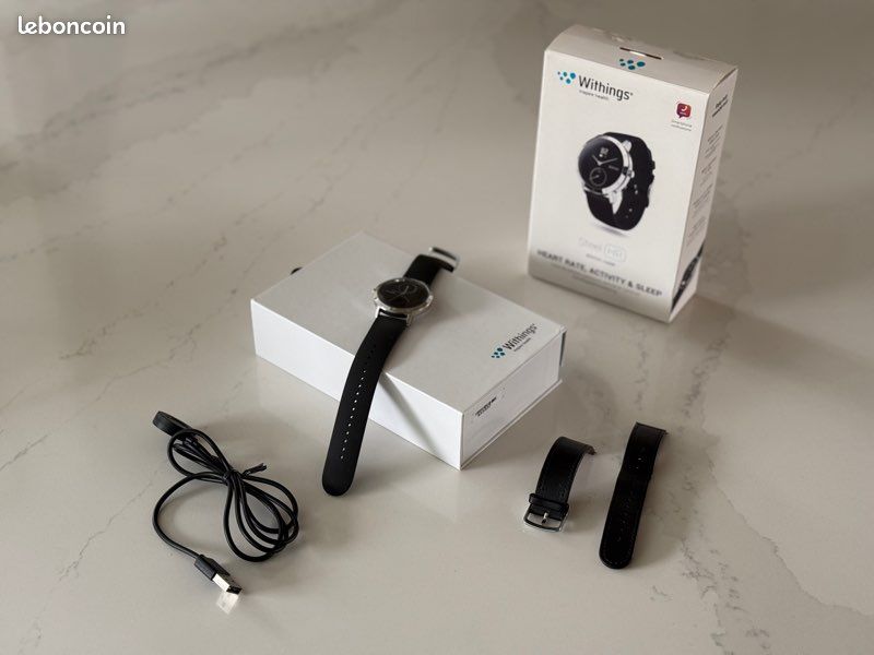 Montre connectée Withings Steel HR 40mm + 2 bracelets (Boîte) (image 1)
