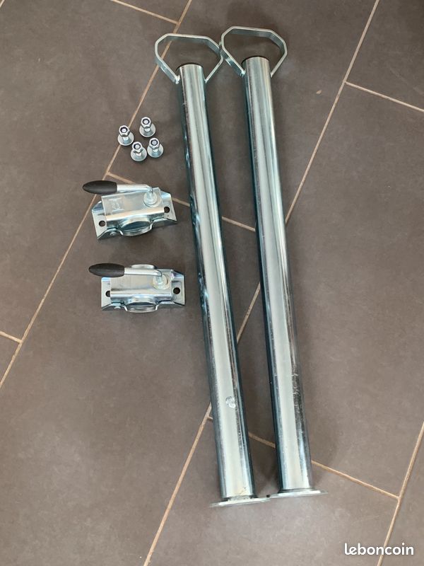 Paire de béquilles stabilisatrice 70 cm / diamètre 48 mm / béquilles stabilisatrice remorque (image 2)