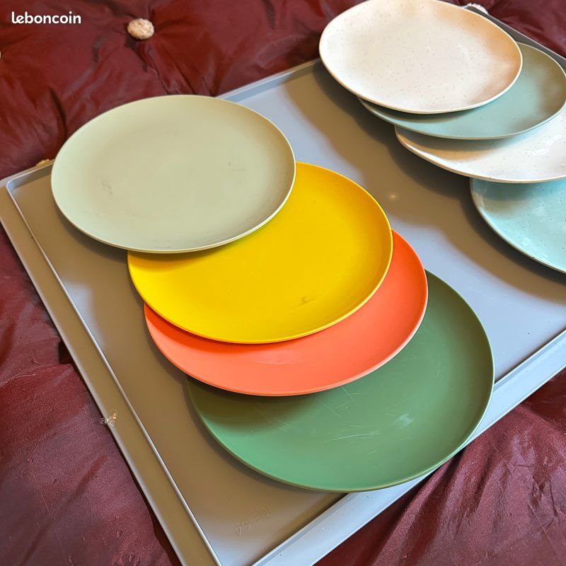 Lot De 6 Mini Assiettes Kirklands Home – Multicolores, Céramique, Pour Sauces/Condiments
