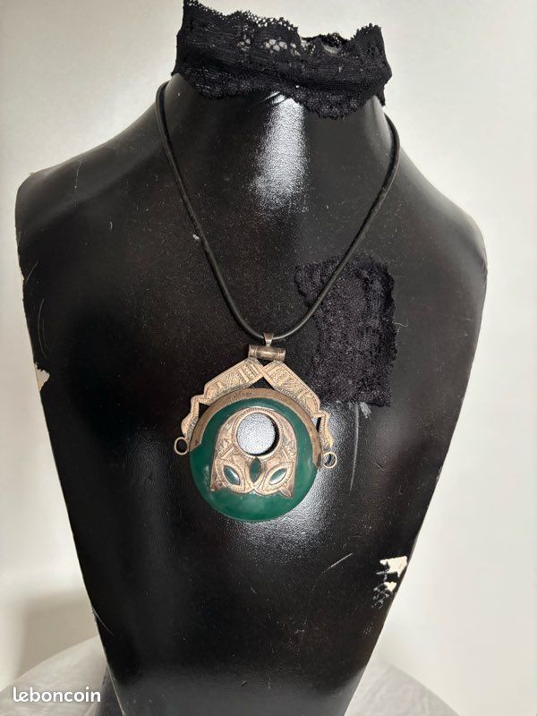 Collier Artisanal Berbère Nord-africain Style égyptien - Pièce Unique Handmade - Bijou Ethnique Du Moyen-Orient