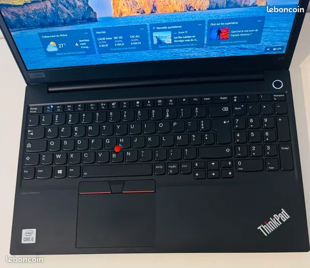 Lenovo ThinkPad E15 / Intel Core I5-10210U 1.60GHz / Mémoire 16 Go DDR4 / Stockage SSD NVMe de 512 Go / Windows 11 Pro (image 3)