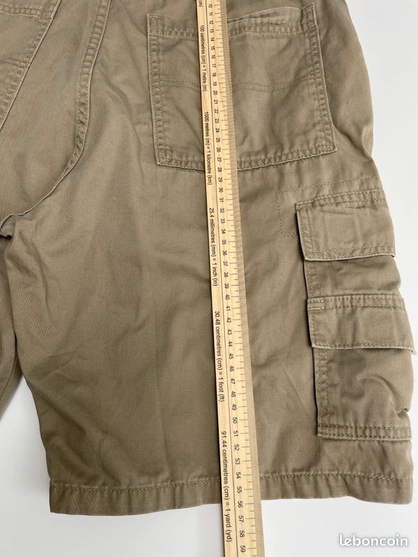 Wrangler Authentics vintage beige camel cargo shorts Mens W31 (image 16)