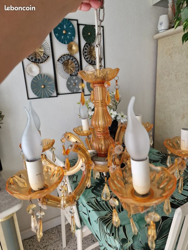 Lustre orange 6 lampes maison du monde (image 1)