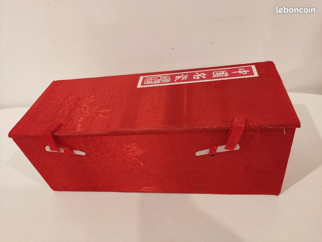 Ancien vase chinois porcelaine coquille d'oeuf avec son étui (image 8)