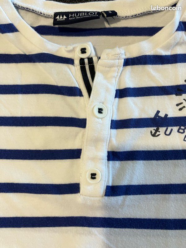 T-shirt marinière garçon 8 ans Hublot (image 6)