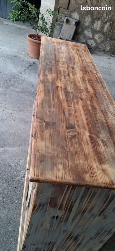 Meuble de métier comptoir de quincaillerie dim 175x50x83 (image 3)
