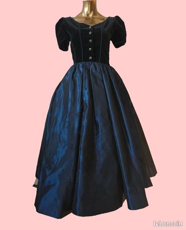 Jupe Midi Noire Laura Ashley Taille 12 - 100% Polyester - État Parfait