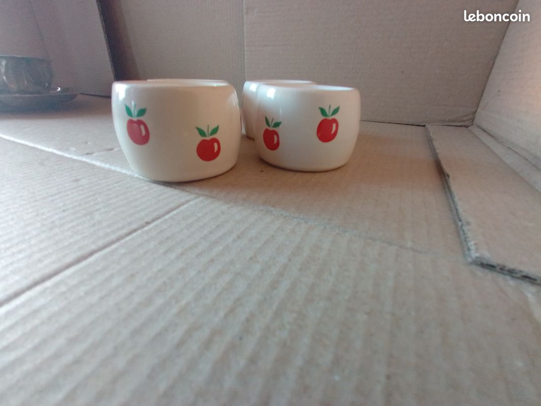 4 ronds de serviette motif pomme (image 2)