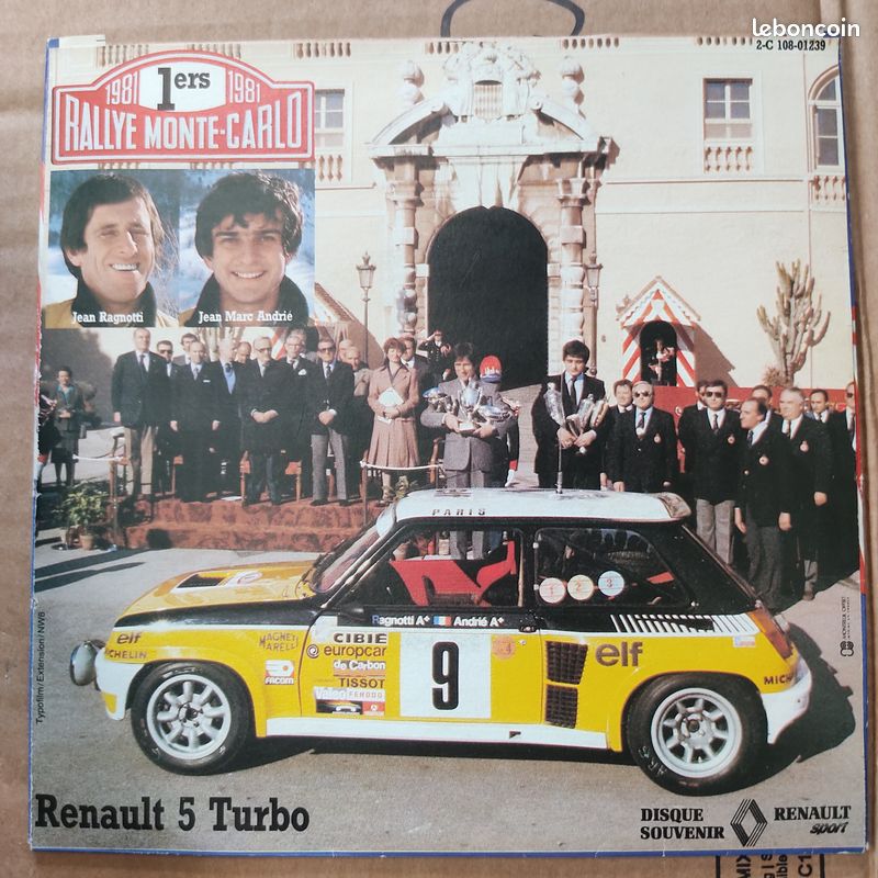 Ancien programme Original Rallye Monte Carlo 1982 Renault 5 Turbo