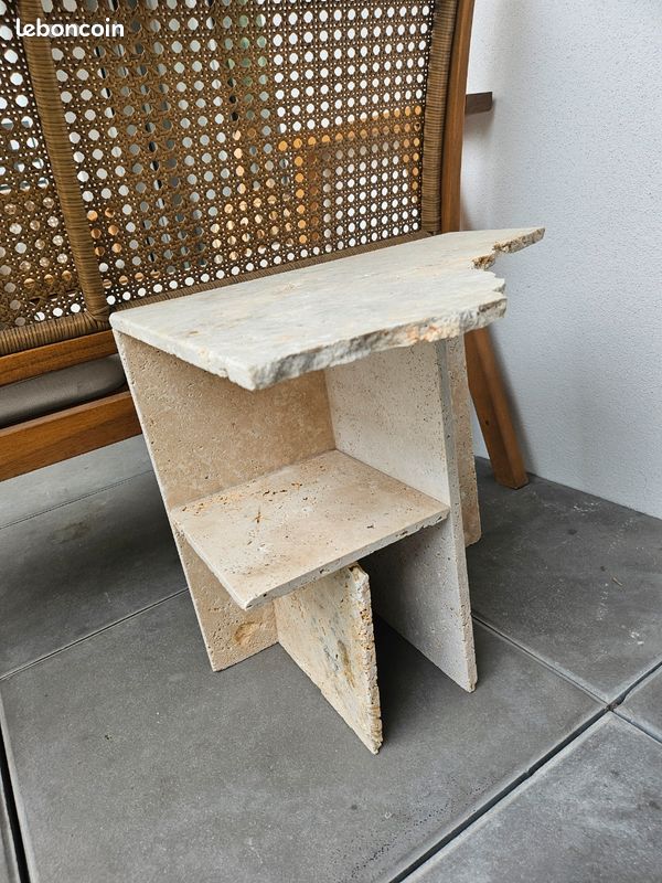 Bout de canapé/ meuble travertin / table basse (image 4)