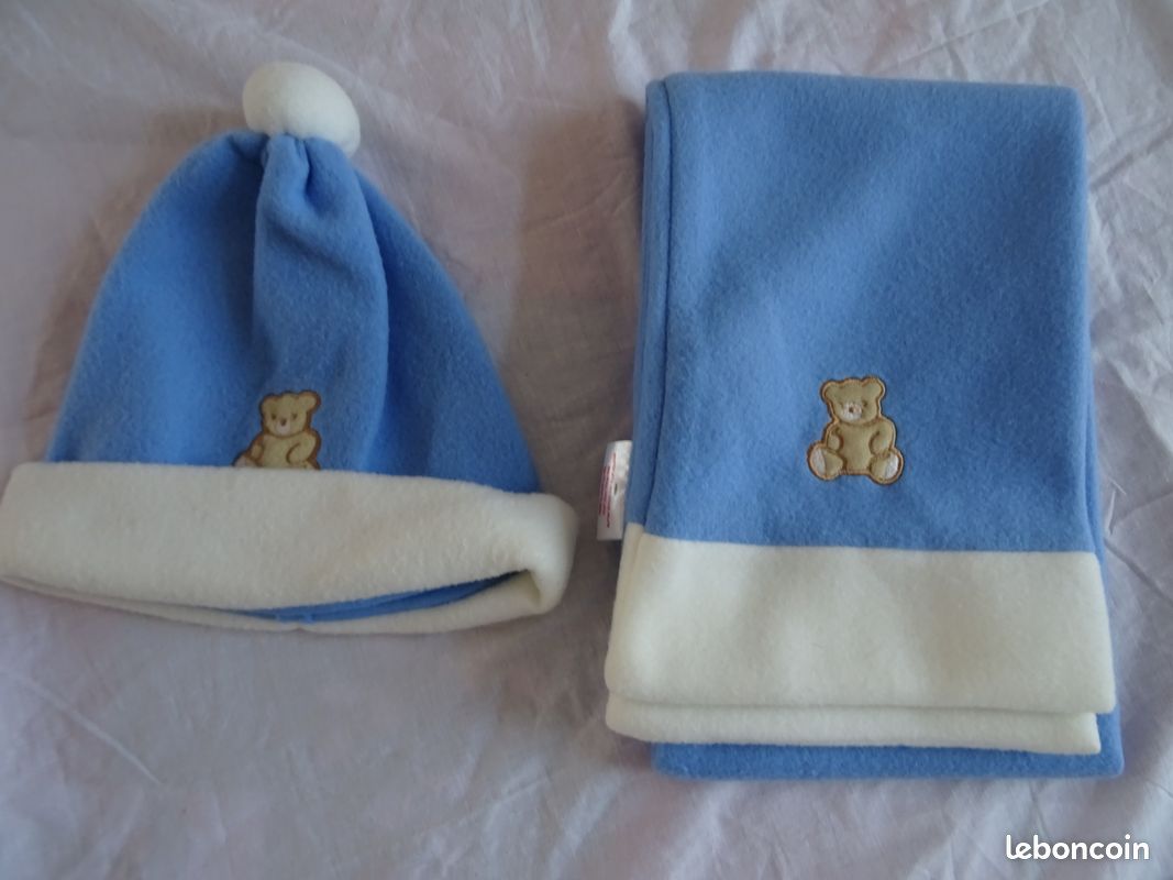 Bonnet -écharpe polaire bébé (image 1)