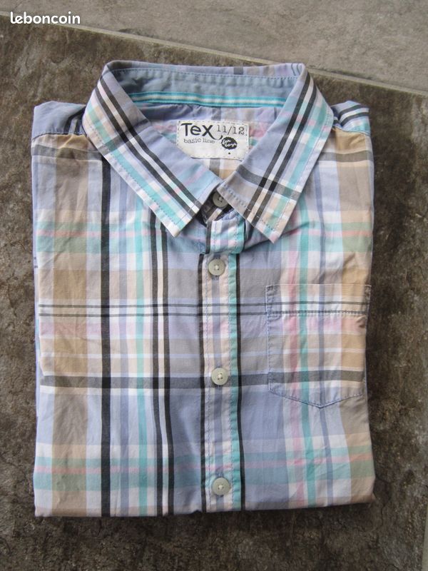 Chemise garçons à carreaux, manches courtes (image 4)